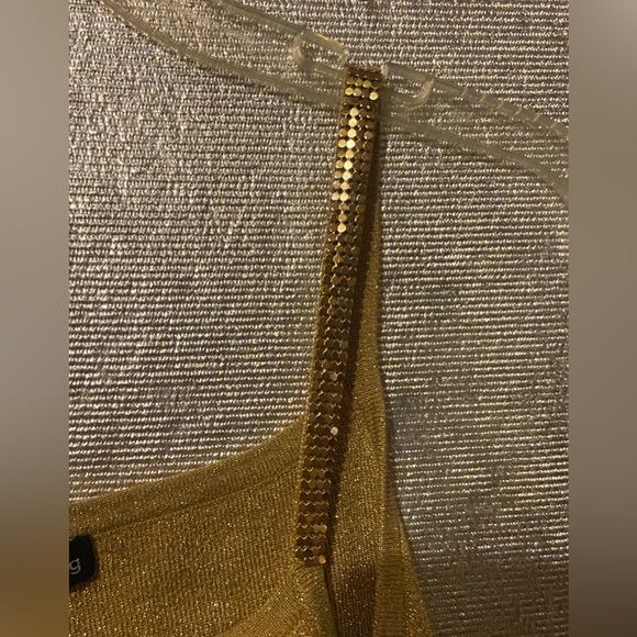 Spenser Evening Gold Spaghetti Strap Top Size L - Picture 7 of 8